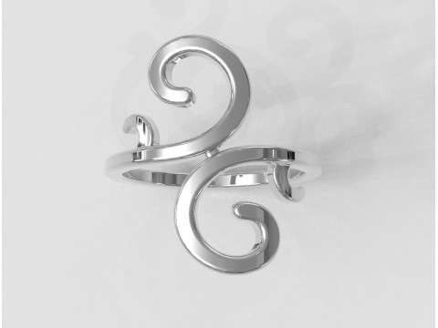 Arabesque Ring Modello di stampa 3D