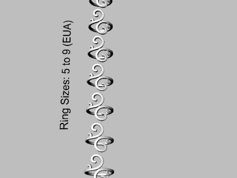 Arabesque Ring Modello di stampa 3D