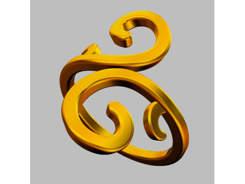 Arabesque Ring Modello di stampa 3D