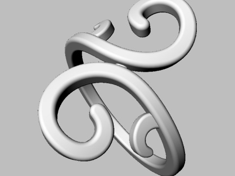 Arabesque Ring Modello di stampa 3D