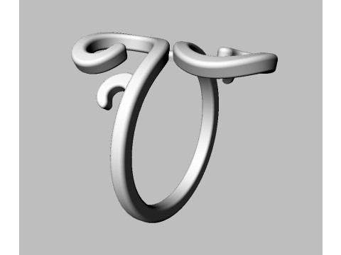 Arabesque Ring Modello di stampa 3D