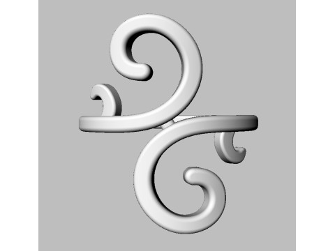 Arabesque Ring Modello di stampa 3D