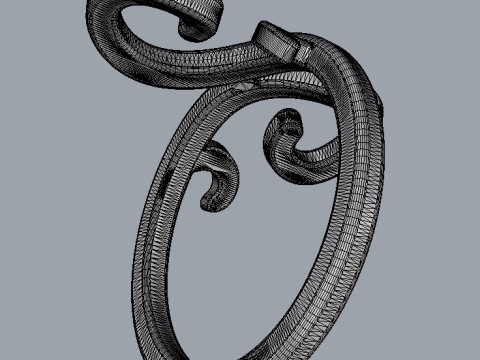 Arabesque Ring Modello di stampa 3D