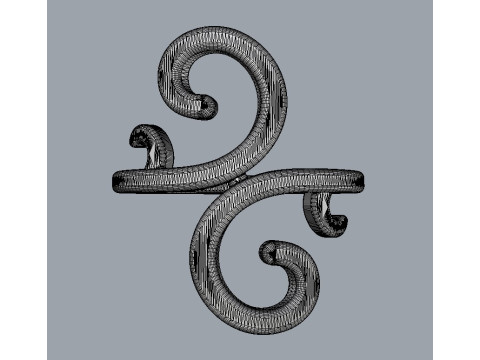 Arabesque Ring Modello di stampa 3D