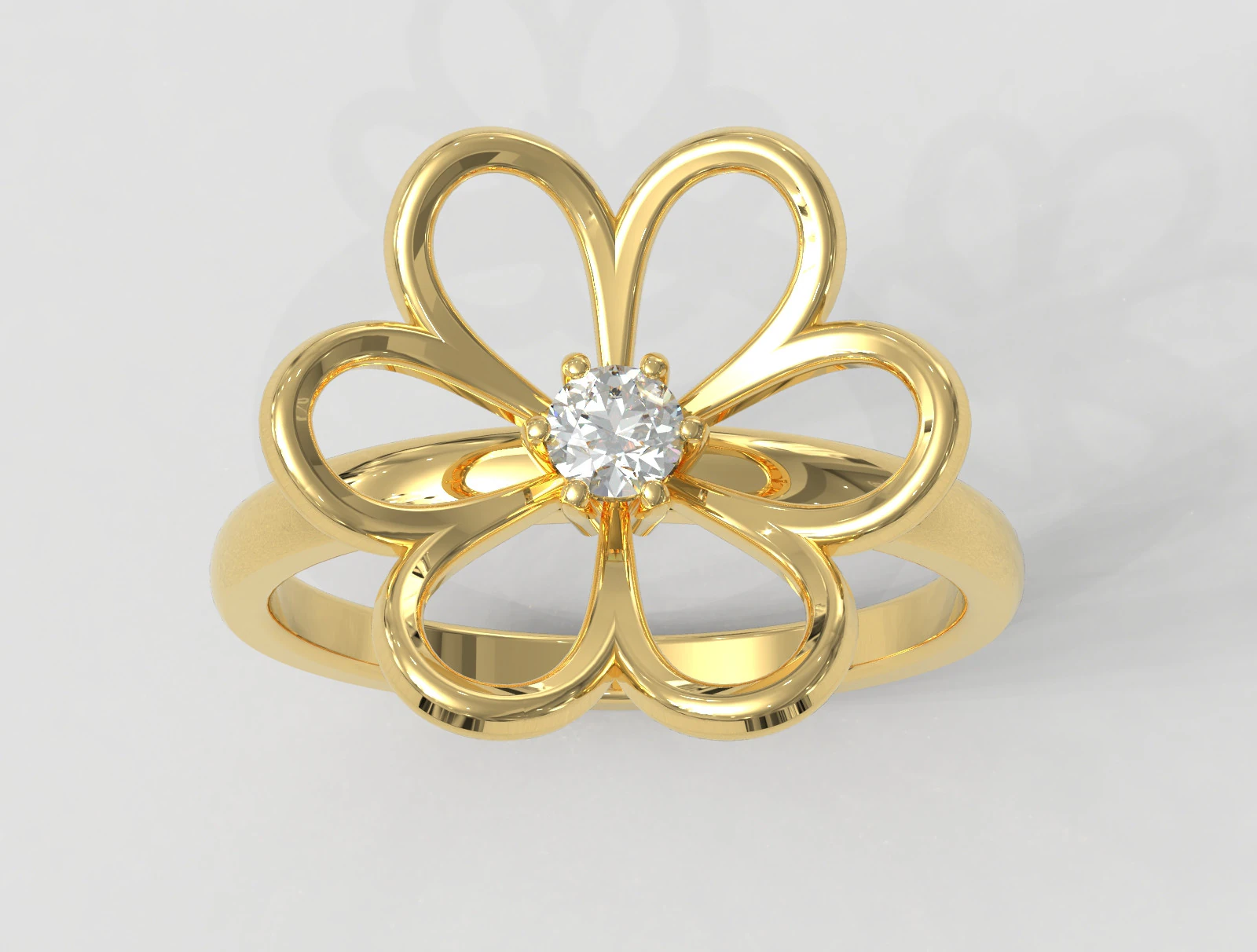 Flower Ring 3D Print Model .c4d .max .obj .3ds .fbx .stl .blend 