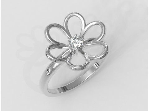 Flower Ring 3D-printmodel
