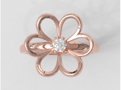 Flower Ring 3D-printmodel