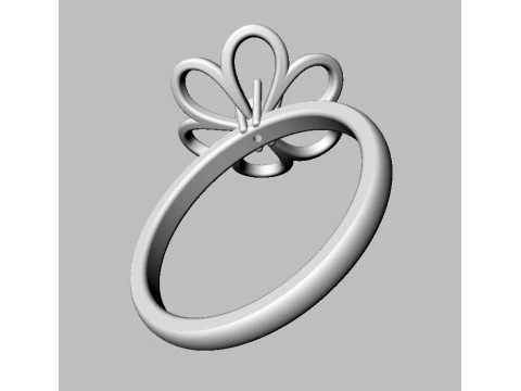 Flower Ring 3D Print Model
