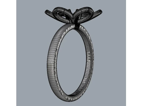 Flower Ring 3D Print Model
