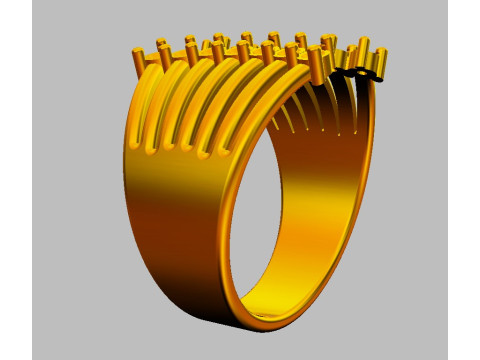 Modern Diamond Ring Modelo de Impressão 3D