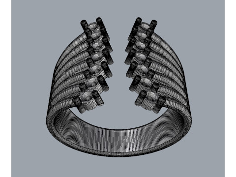Modern Diamond Ring Modelo de Impressão 3D