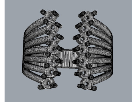 Modern Diamond Ring Modelo de Impressão 3D