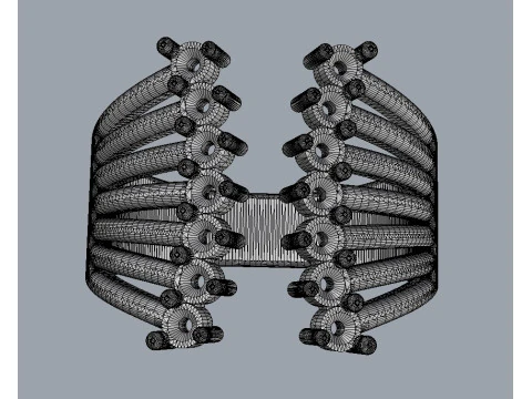 Modern Diamond Ring 3D Print Model