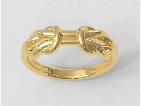 Knot Ring Model Cetak 3D