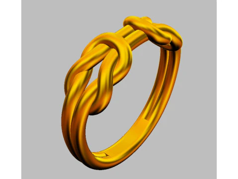 Knot Ring 3D Print Model
