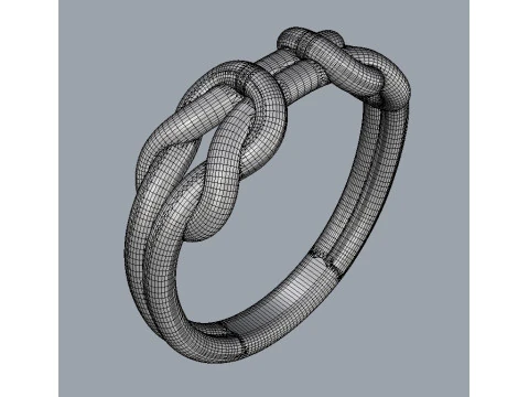 Knot Ring 3D Print Model