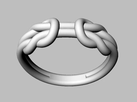 Knot Ring 3D Print Model