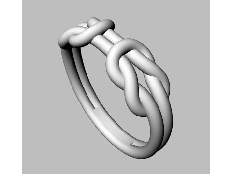 Knot Ring 3D Print Model