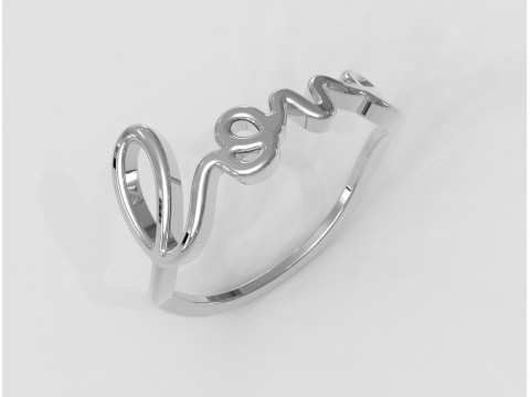 Love Word Ring 3D Print Model