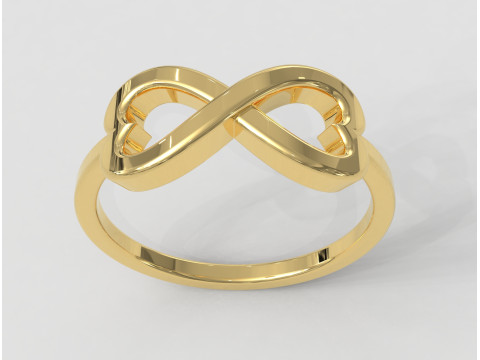 Infinity Love Ring 3Dプリントモデル