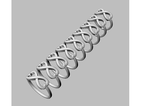 Infinity Love Ring 3D 打印模型