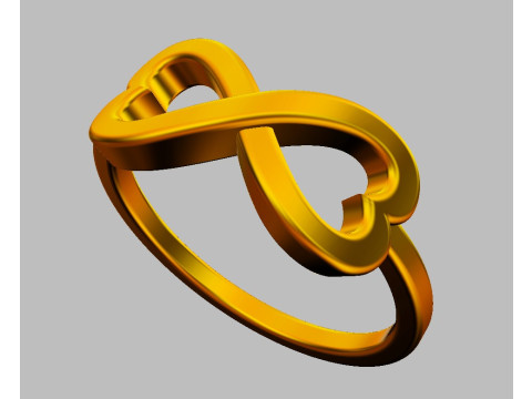 Infinity Love Ring 3D 打印模型