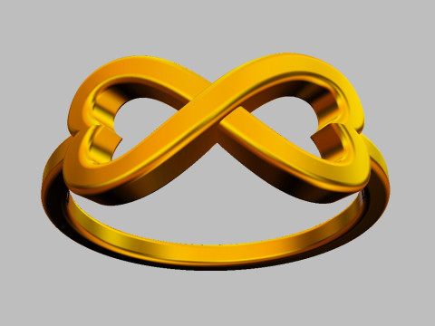 Infinity Love Ring 3D 打印模型