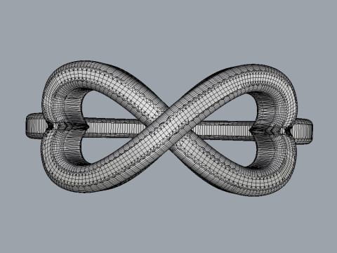 Infinity Love Ring 3D 打印模型