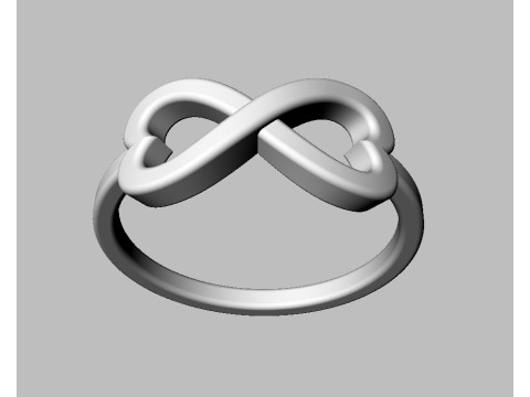 Infinity Love Ring 3D 打印模型