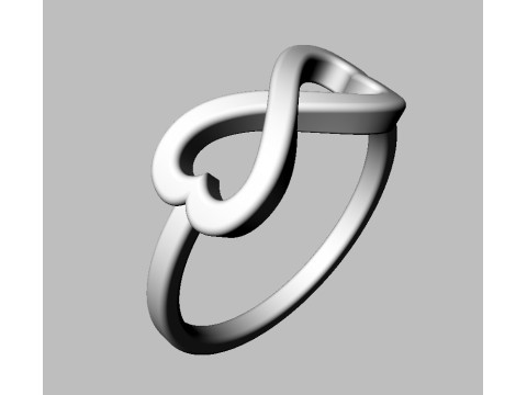 Infinity Love Ring 3D 打印模型
