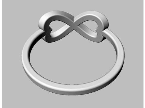 Infinity Love Ring 3D 打印模型