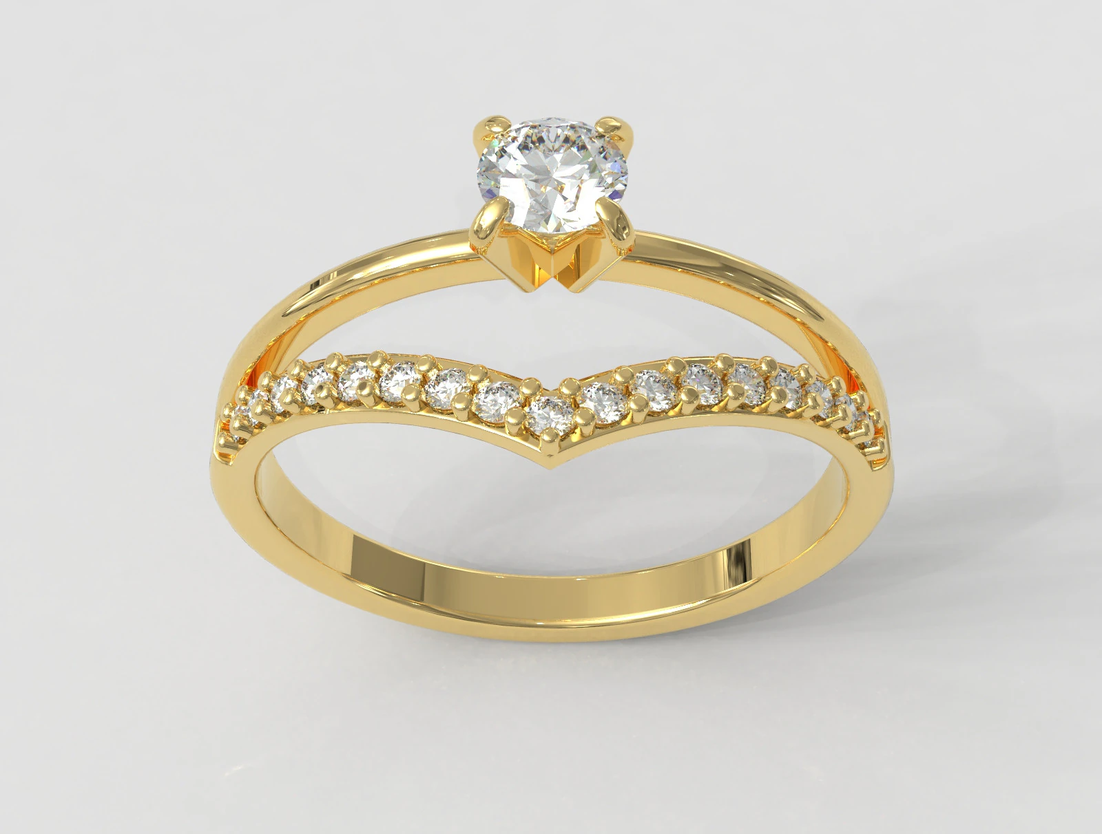 4mm Engagement Ring 3D Print Model .c4d .max .obj .3ds .fbx .stl .blend 