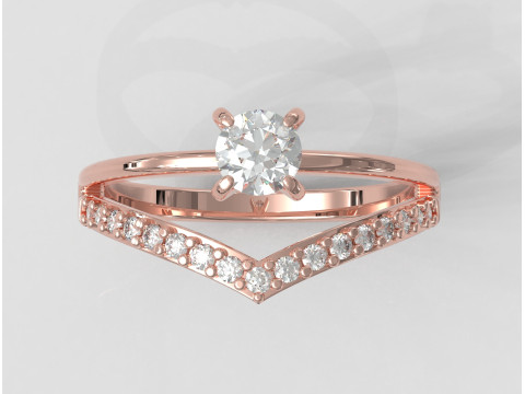 4mm Engagement Ring Modèles 3D en vedette