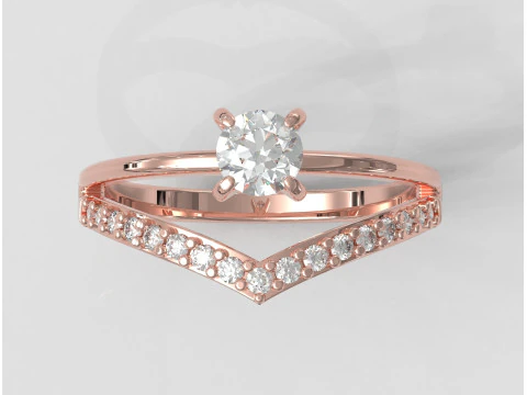 4mm Engagement Ring 3D Print Model