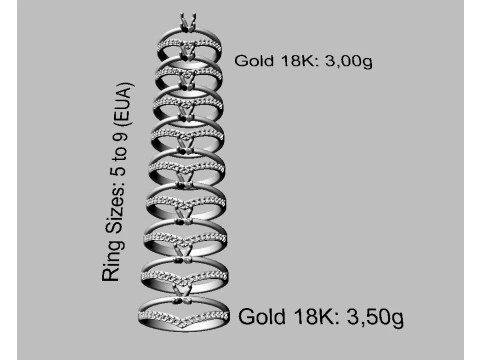 4mm Engagement Ring 3D Print Model