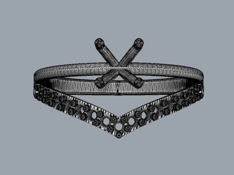 4mm Engagement Ring 3D Print Model