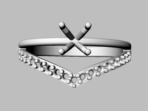 4mm Engagement Ring 3D Print Model