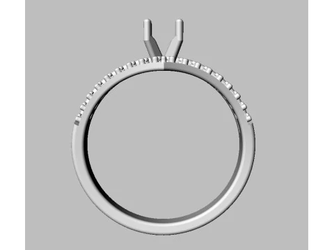 4mm Engagement Ring 3D Print Model