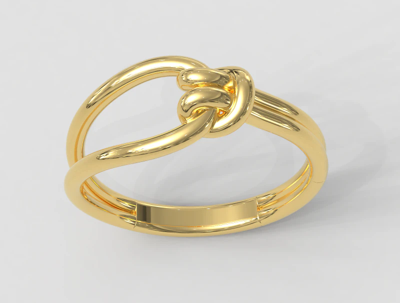 Knot Ring 3D Print Model .c4d .max .obj .3ds .fbx .stl .blend 