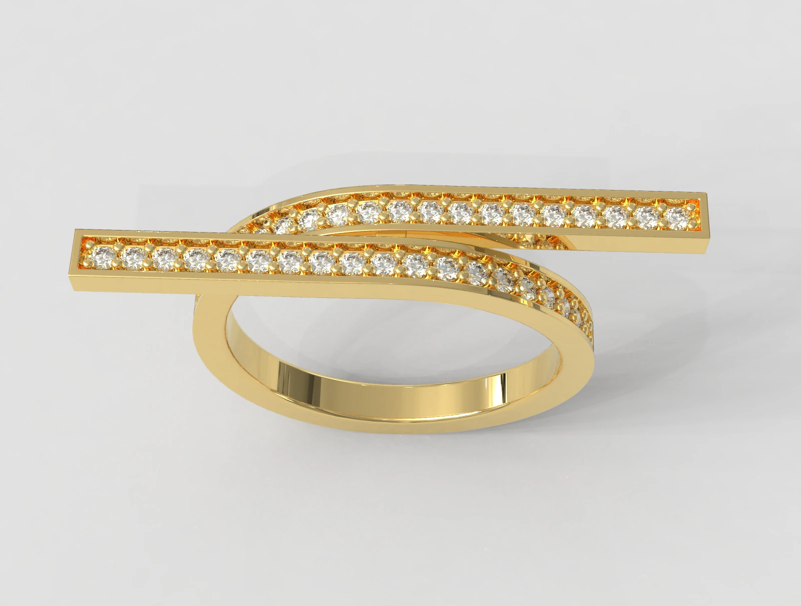 Diamond Modern Ring 3D Print Model .c4d .max .obj .3ds .fbx .stl .blend 