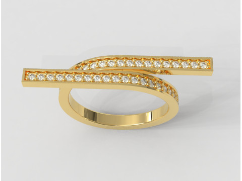 Diamond Modern Ring 3D Print Model