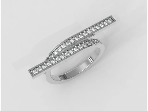 Diamond Modern Ring 3D Print Model