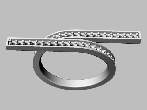 Diamond Modern Ring Modelo de Impressão 3D