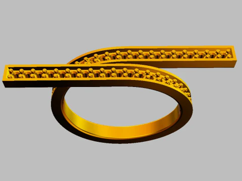 Diamond Modern Ring 3D Print Model