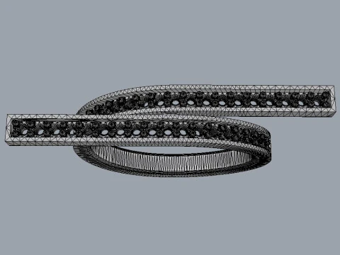 Diamond Modern Ring 3D Print Model