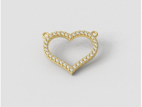 Diamond Heart Necklace Modelo de impresión 3D