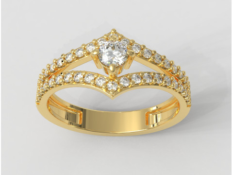 Engagement - Gesmtone Ring 3Dプリントモデル