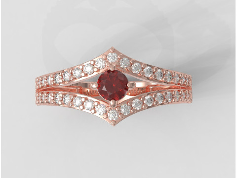 Engagement - Gesmtone Ring 3D Print Model