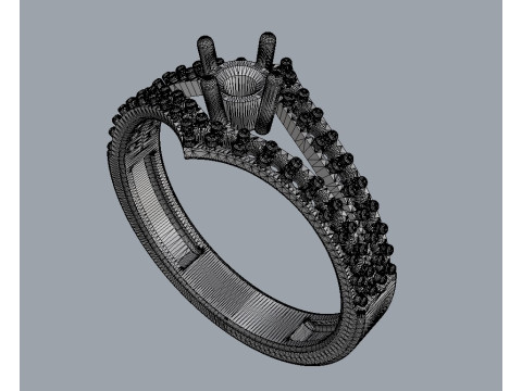 Engagement - Gesmtone Ring 3D Print Model