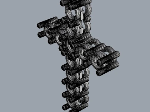 350mm Gemstone Diamond Cross Pendant 3D Print Model